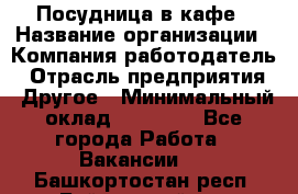 Посудница в кафе › Название организации ­ Компания-работодатель › Отрасль предприятия ­ Другое › Минимальный оклад ­ 14 000 - Все города Работа » Вакансии   . Башкортостан респ.,Баймакский р-н